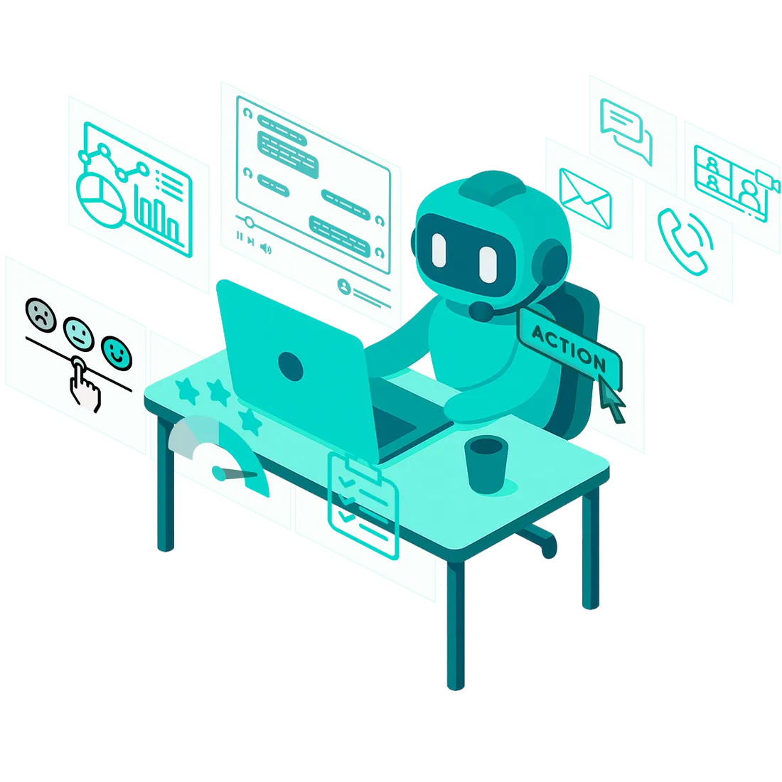 Talkdesk Conversation Analytics Illustration